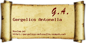Gergelics Antonella névjegykártya